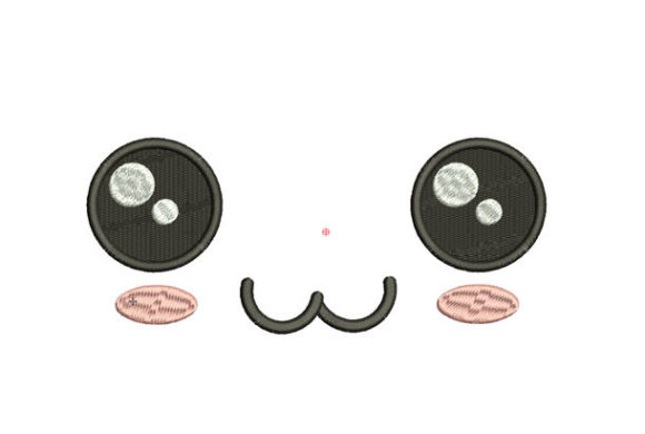 Cute Face: A Festive Embroidery Design for Holiday Gifts