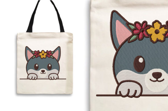 Cute Wolf with Flower Crown: A Designer's Review