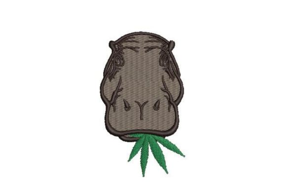Hippo with Marijuana Leaf: A Bold Review for Merch