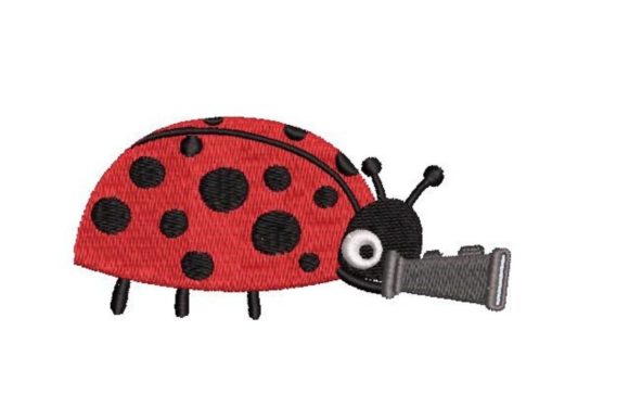 Ladybug Looking Through Binoculars: A Sweet Embroidery Find