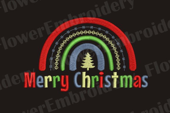 Merry Christmas Rainbow: A Festive Embroidery Review