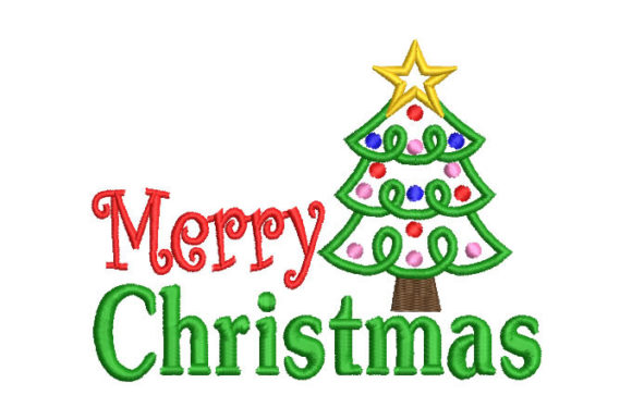 Review: Christmas Letter Merry Christmas Embroidery Design