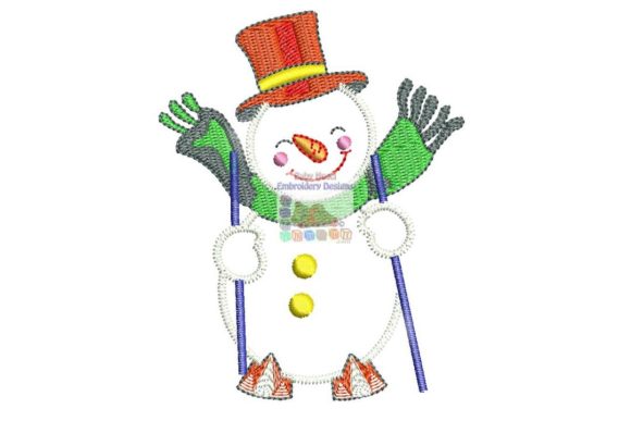 Snowman Ski Cross Country: A Festive Embroidery Review