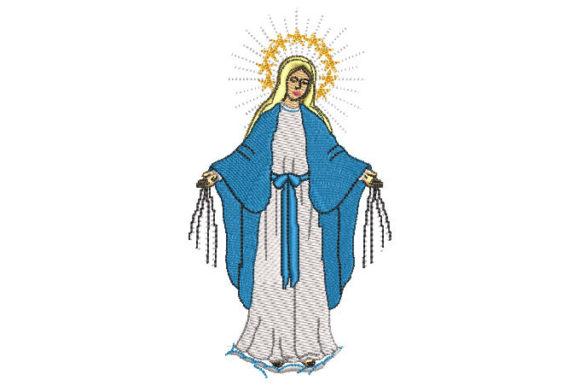 Virgin Mary Religious Design for Holiday Collections